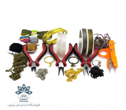 جعبه ابزار کامل ساخت زیورآلات و بدلیجات به همراه ملزومات