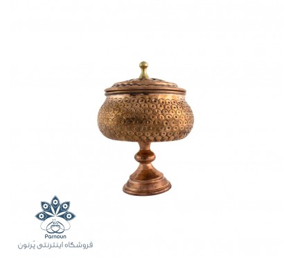 قندان مسی قلمزنی شده