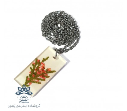 گردنبند رزین و گل طبیعی طراوت