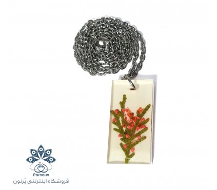 گردنبند رزین و گل طبیعی طراوت