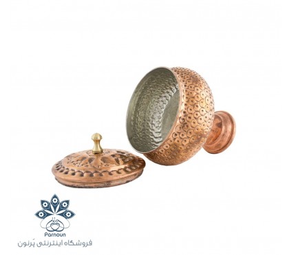 قندان مسی قلمزنی شده