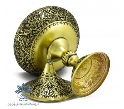 خرید آنلاین شکلات خوری قلمزنی درب دار برنجی