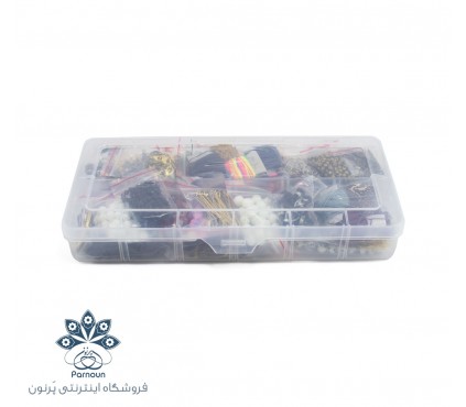 متریال و لوازم ساخت زیورآلات و بدلیجات به همراه جعبه 12 قسمتی