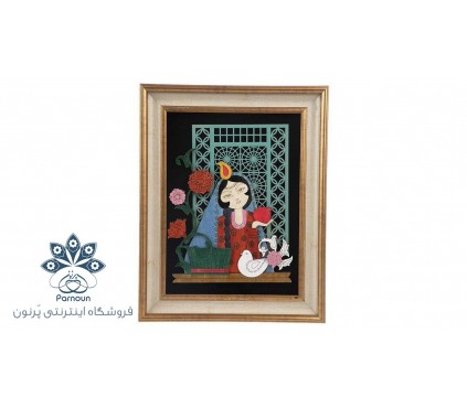 تابلو معرق سری صبا طرح خاتون کد TS401