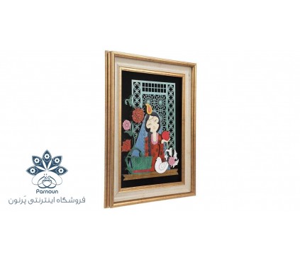 تابلو معرق سری صبا طرح خاتون کد TS401