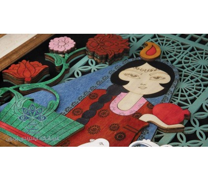 تابلو معرق سری صبا طرح خاتون کد TS401