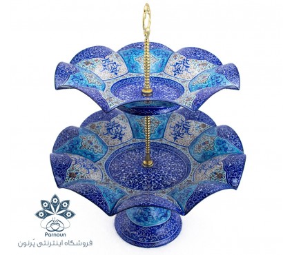 شیرینی خوری 2 طبقه میناکاری اصفهان طرح گلبرگی