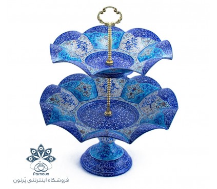 شیرینی خوری 2 طبقه میناکاری اصفهان طرح گلبرگی