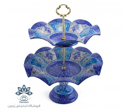 شیرینی خوری 2 طبقه میناکاری اصفهان طرح گلبرگی