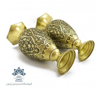 گلدان قلمزنی و سیاه قلم 30 سانتیمتری اصفهان