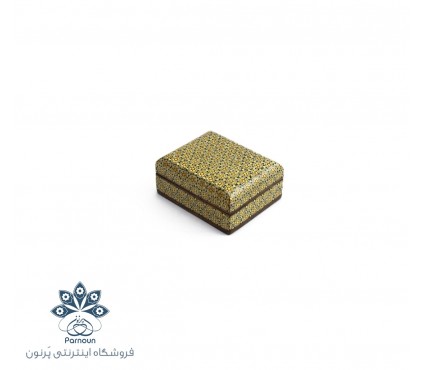 جعبه چوبی انگشتر خاتم‌کاری شده