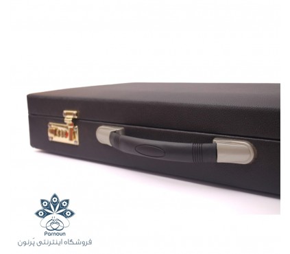 ست هدیه گلدان چوبی فیروزه کوب و ساعت چوبی