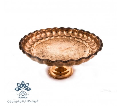 سینی مسی پایه دار