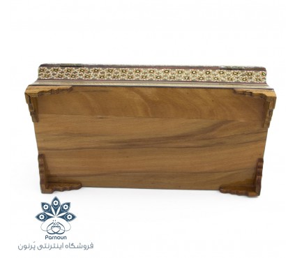 ست جعبه دستمال کاغذی و جا قاشقی و چنگالی خاتم و نگارگری شده اعلا