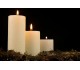 ست 3 عددی شمع استوانه ای قطر 5/5 سانت با رنگ اکلیلی سفید