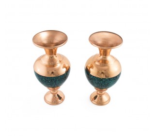 گلدان فیروزه کوبی 18 سانتیمتری با طرحی جدید و خاص