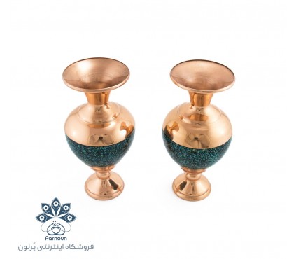 گلدان فیروزه کوبی 18 سانتیمتری با طرحی جدید و خاص