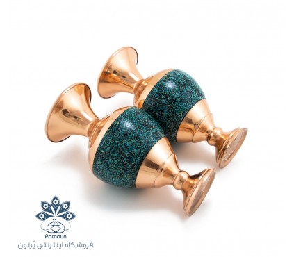 گلدان فیروزه کوبی 18 سانتیمتری با طرحی جدید و خاص