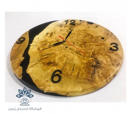 ساعت دیواری رزین و چوب Black River O121