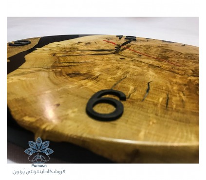 ساعت دیواری رزین و چوب Black River O121