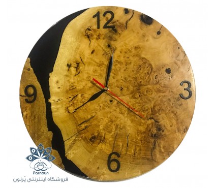 ساعت دیواری رزین و چوب Black River O121