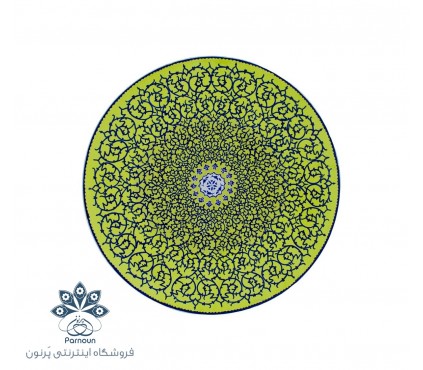 بشقاب 25 سانتیمتری میناکاری شده با طرح اسلیمی