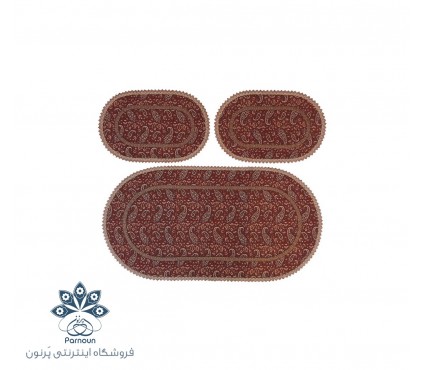 سرویس 3 تکه رومیزی ترمه کد TRSETE34
