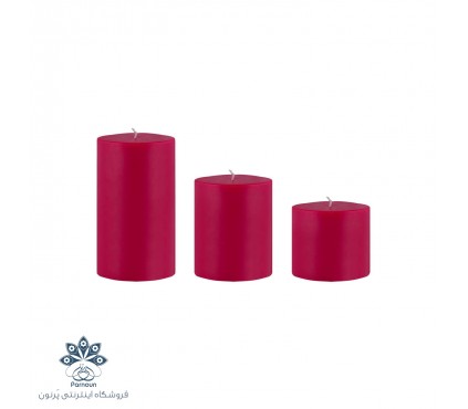 3عدد شمع قطر 7 سانت زرشکی