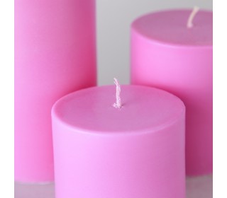 ست کامل شمع استوانه قطر 5/5 سانت رنگی یاسی