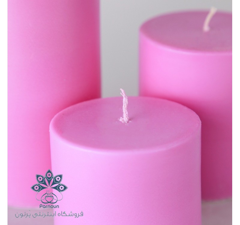 ست کامل شمع استوانه قطر 5/5 سانت رنگی یاسی