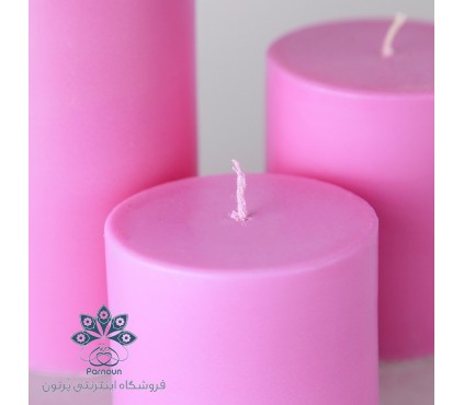 ست کامل شمع استوانه قطر 5/5 سانت رنگی یاسی