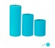 ست کامل شمع استوانه قطر 5/5 سانت رنگی آبی