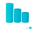 ست کامل شمع استوانه قطر 5/5 سانت رنگی آبی