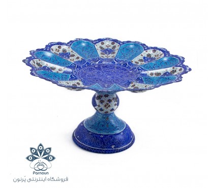 شیرنی خوری میناکاری اصفهان با قطر 30 سانتیمتر