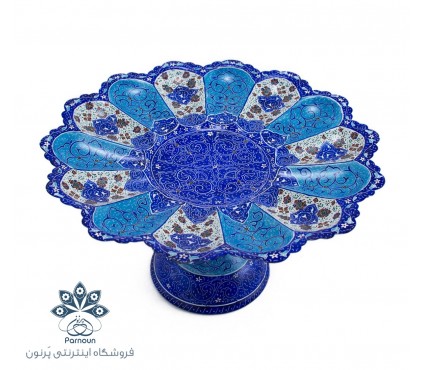 شیرنی خوری میناکاری اصفهان با قطر 30 سانتیمتر