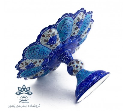 شیرنی خوری میناکاری اصفهان با قطر 30 سانتیمتر