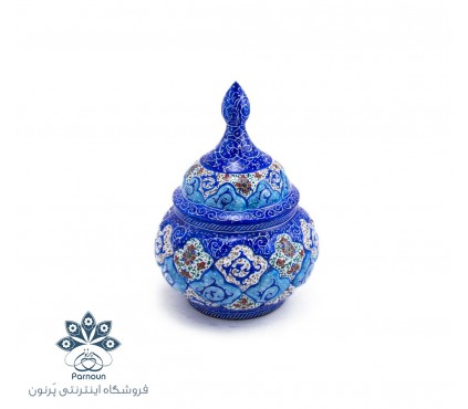 قندان میناکاری بدون پایه 16 سانتیمتری