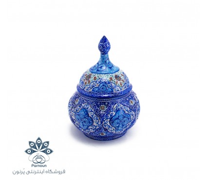 قندان میناکاری بدون پایه 16 سانتیمتری