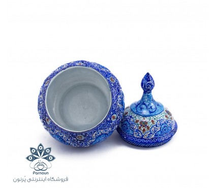 قندان میناکاری بدون پایه 16 سانتیمتری