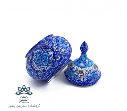 قندان میناکاری بدون پایه 16 سانتیمتری