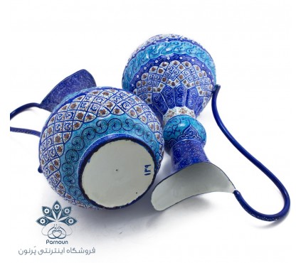 پارچ مسی میناکاری اصفهان با ارتفاع 37 سانتیمتر، کیفیت و قیمت عالی