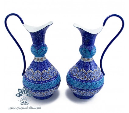 پارچ مسی میناکاری اصفهان با ارتفاع 37 سانتیمتر، کیفیت و قیمت عالی