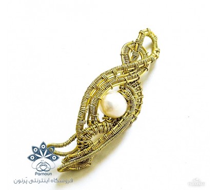 گردن‌ آویز سها با نگین مروارید اصل پرورش یافته