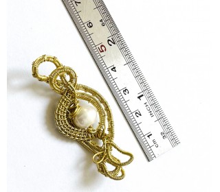 گردن آویز سها با نگین مروارید اصل پرورش یافته