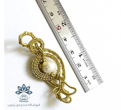 گردن‌ آویز سها با نگین مروارید اصل پرورش یافته