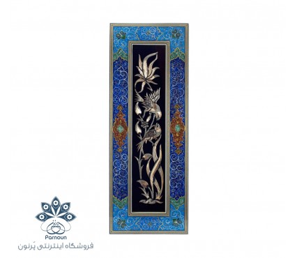تابلو قلم‌ زنی 20 در 55 با قاب نقاشی  و خاتم در چند طرح چشم نواز