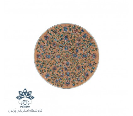 بشقاب 20 سانتیمتری میناکاری با طرح پرداز