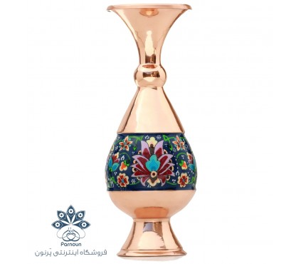 گلدان صُراحی مس و پرداز میراث سایز 1 کدmp 041