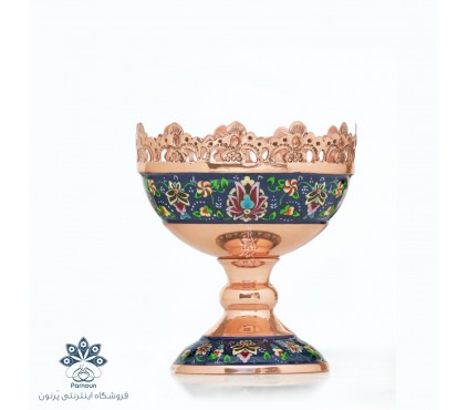 آجیل خوری مسی با طرح پرداز میراث سایز 11 کد mp 032