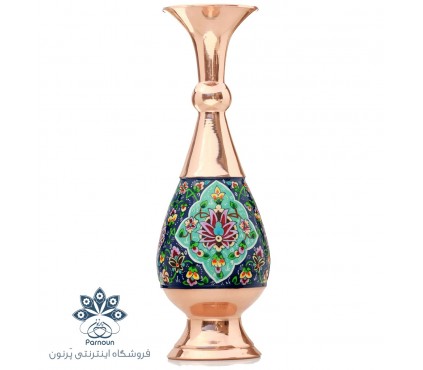 گلدان صُراحی مس و پرداز میراث سایز 4 کد mp 044